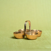 Brass Chowmukh Diya – 4 Wick Lamp