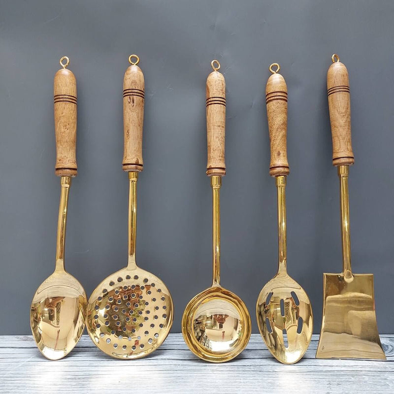 Brass Serving/Cooking Ladles - Set Of 5 – Serving Ladle