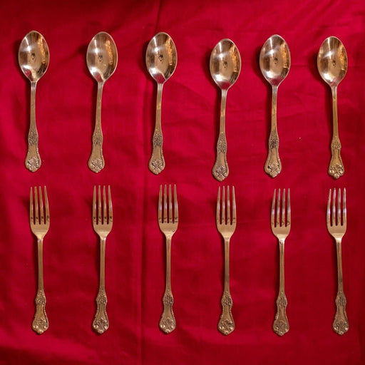 Brass Spoon & Fork Set of 6 – Serving Spoon
