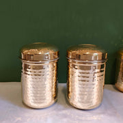Brass Storage Canister Hammered - Small (Set of 2) – Gift Set