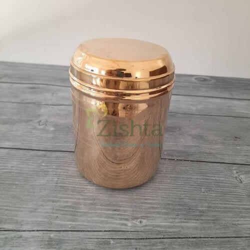 Brass Storage Container, Curved Lid (With tin Coating) – Brass Storage Container