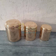 Brass Storage Container, Curved Lid (With tin Coating) – Brass Storage Container