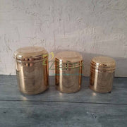 Brass Storage Container, Curved Lid (With tin Coating) – Brass Storage Container