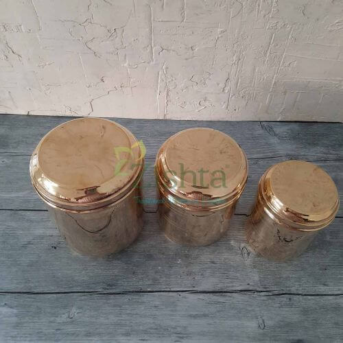 Brass Storage Container, Curved Lid (With tin Coating) – Brass Storage Container