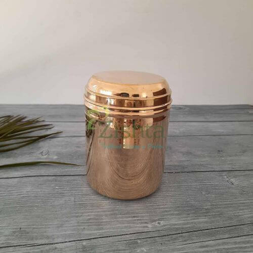 Brass Storage Container, Curved Lid (With tin Coating) – Brass Storage Container