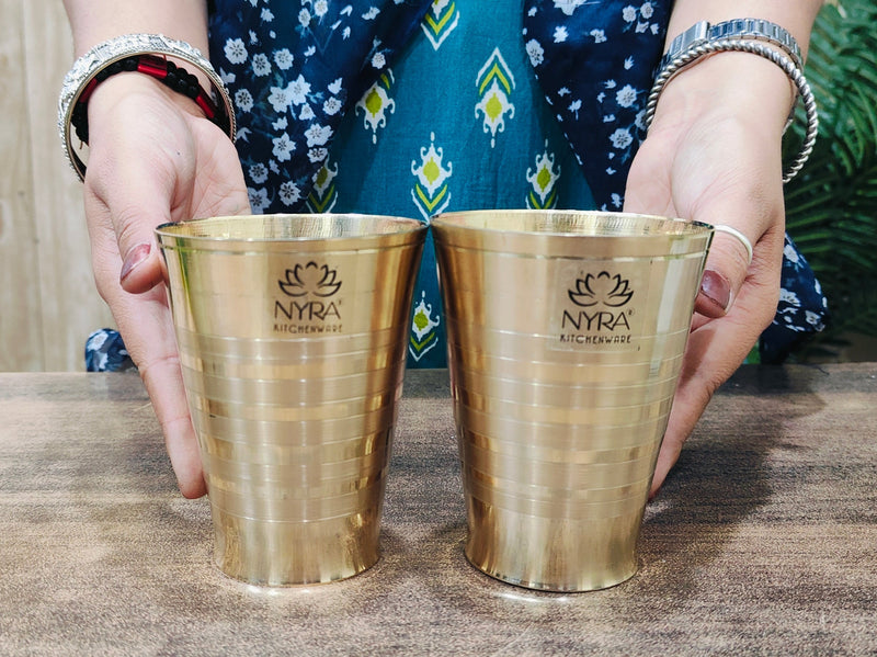 Brass Water Glass (Pital Tumbler) – Drinking Tumbler