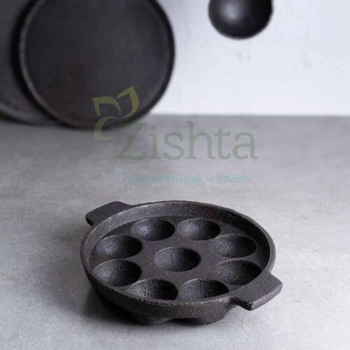 Breakfast Cast Iron Combo Large: Iron Dosa Tawa, Cast Iron Kadai & Paddu-Appe – Cooking Wok