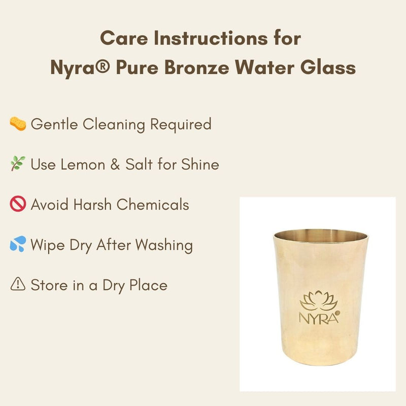 Pure Bronze Water Glass (Kansa / Phool) – Drinking Glass