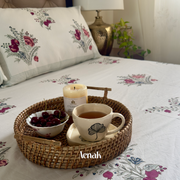 aenak-burgundy-anaar-handblock-premium-cotton-bedsheet-set