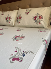 aenak-burgundy-anaar-handblock-bedsheet-quilt-combo-set