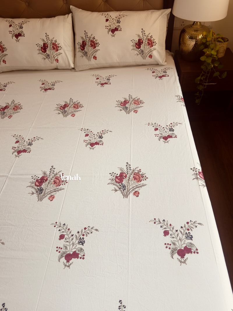 aenak-burgundy-anaar-handblock-bedsheet-dohar-combo-set-beige-base