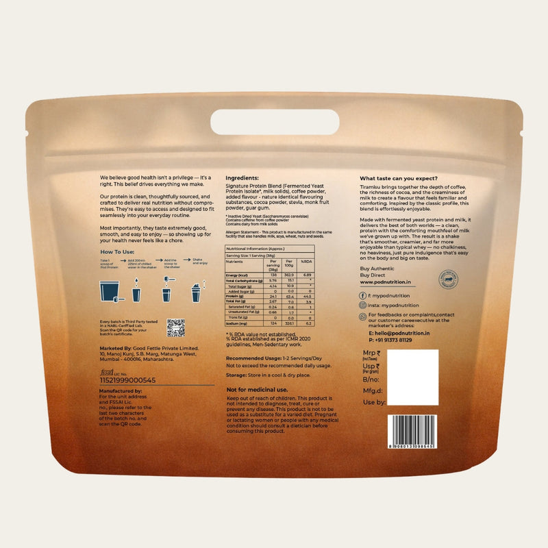 Pod Nutrition Tiramisu Plant Nutrition Powder 