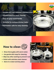 Stainless Steel Strainer/Rice/Chawal Chalni – Kitchen Utensil