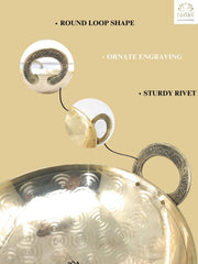 Traditional Brass Kadhai (Pital Wok) with Designer Handles – Cooking Kadhai