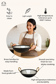Iron/Loha Hammered Wok/Kadhai for Cooking – Cooking Kadai
