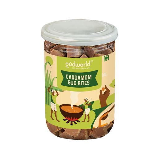 Gudworld Cardamom Jaggery Bites – Aromatic Spiced Sweet Candy (10.58 oz)