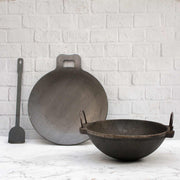 Cast Iron Kadai, Iron Tawa, Iron ladle Cookware Set – Cooking Wok