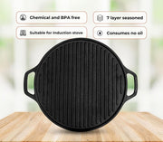 2-in-1 Cast Iron Dosa Tawa & Grill – Dosa Tawa