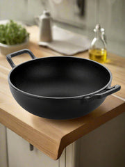Pre-Seasoned Cast Iron Wok/Kadhai – Cooking Kadai