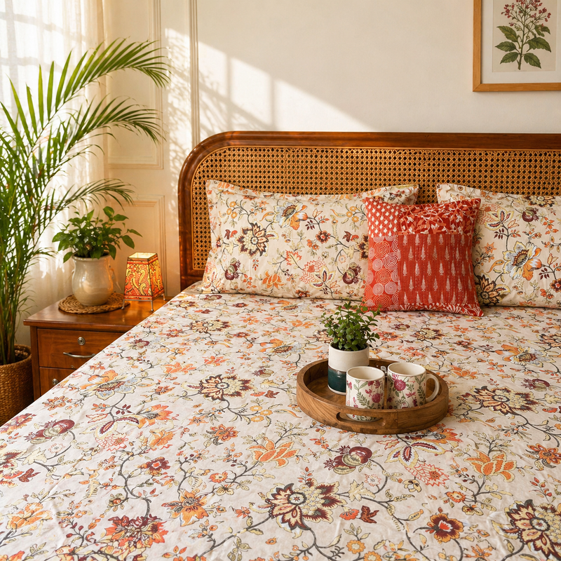 local-kala-anokhi-prints-baige-flat-i-fitted-bedsheet-108x108-inches