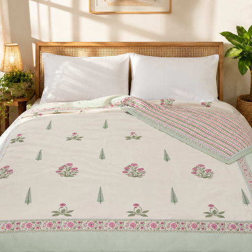 aenak-light-magenta-floral-handblock-mulmul-cotton-reversible-dohar