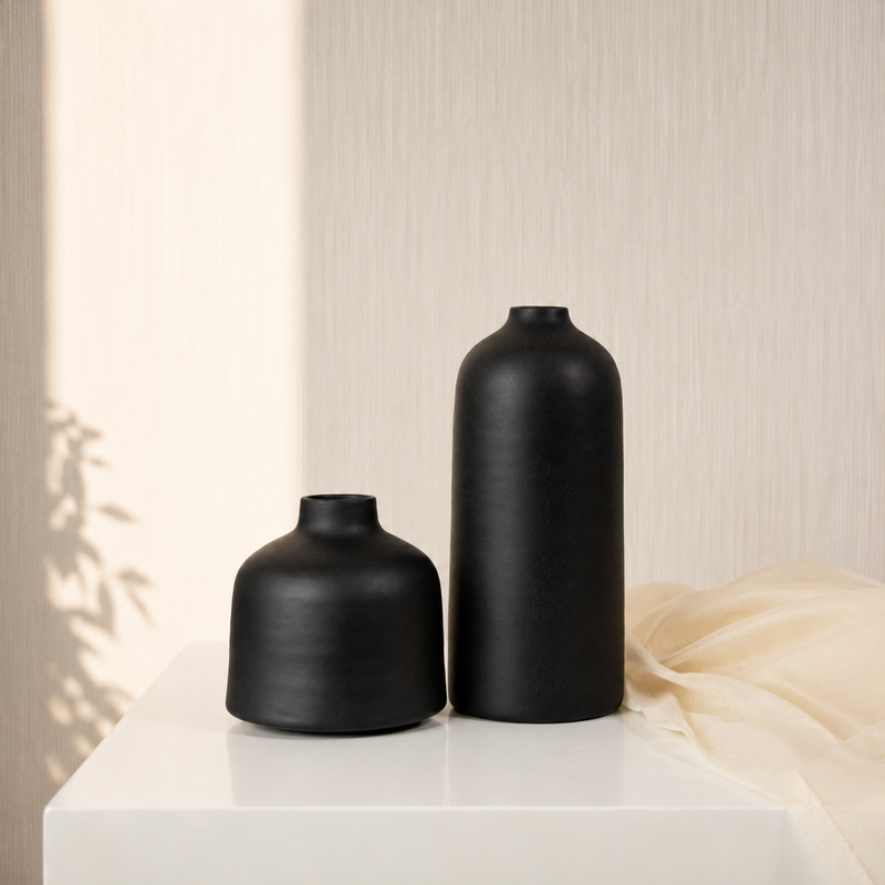 ceramic-kitchen-abstract-black-vases
