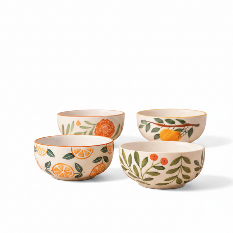 nurture-india-small-bowls-olive-marigold-orange-mango-combo-buy-3-get-1-free