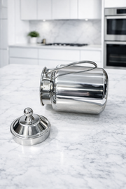 Stainless Steel Mini Oil Canister with Lid & Handle – Oil Storage Canister