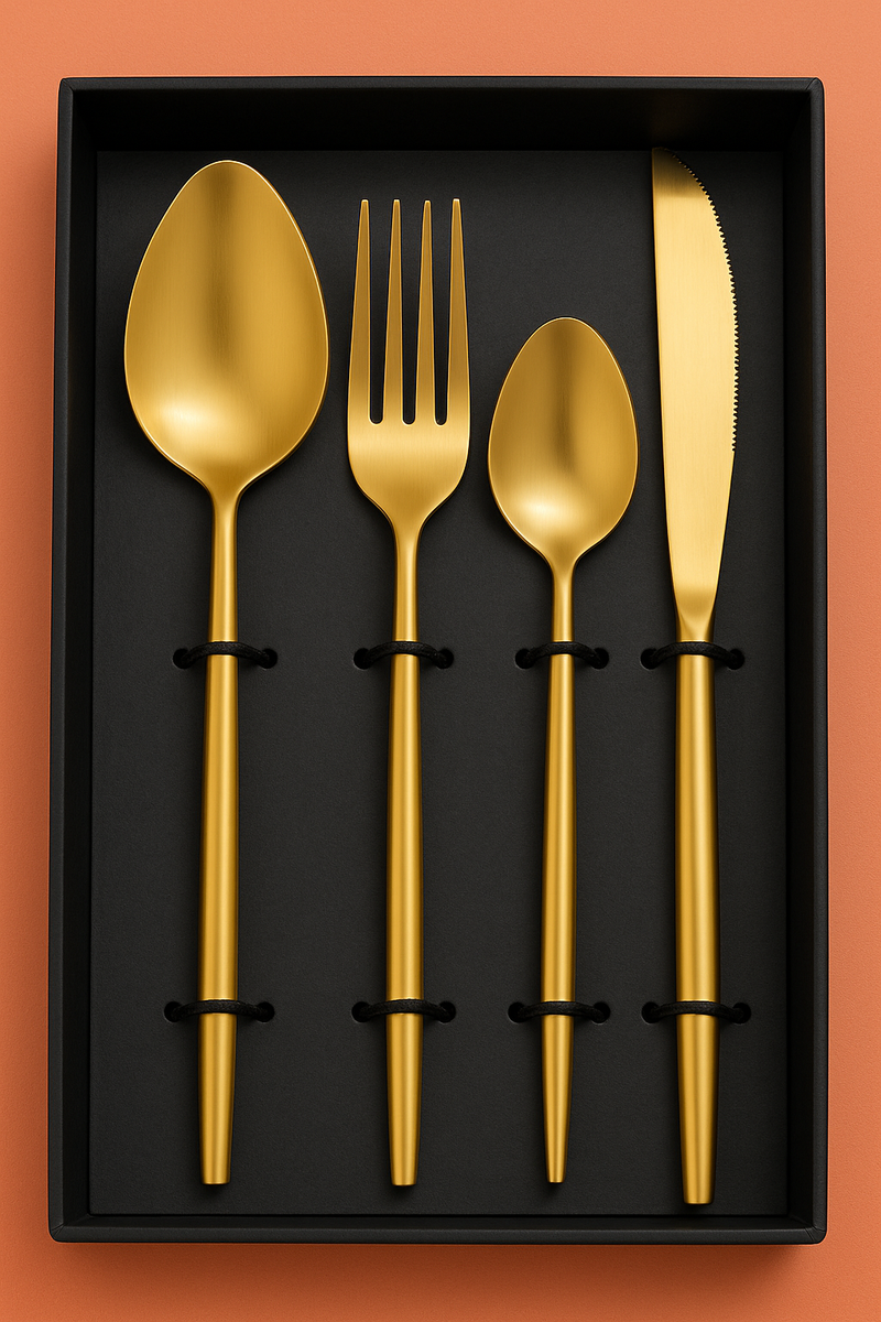 Nyra® 4-Pc Gold Stainless Steel Cutlery Set – Kitchenware