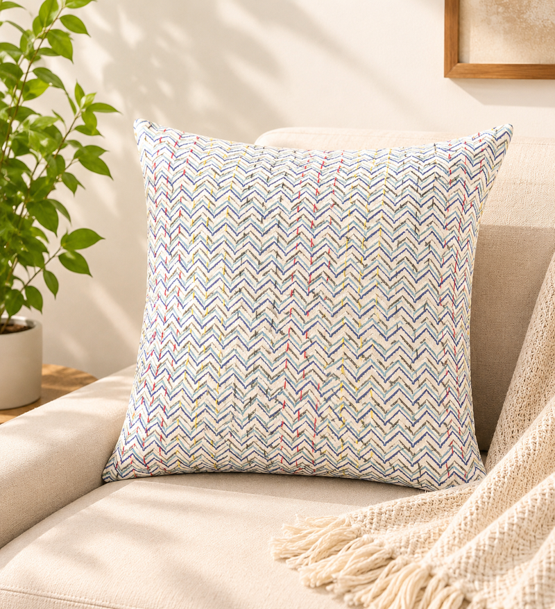 local-kala-chevron-kantha-cushion-cover
