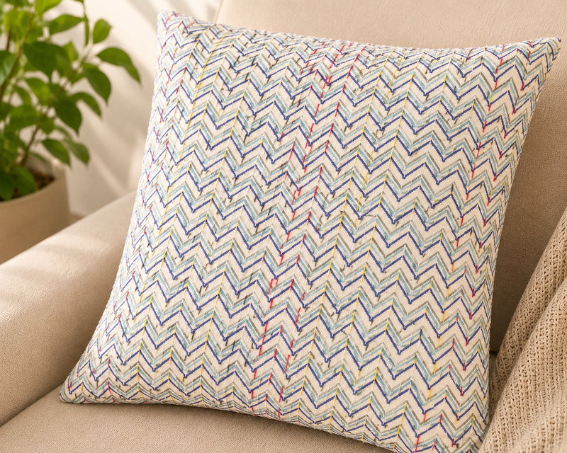 local-kala-chevron-kantha-cushion-cover