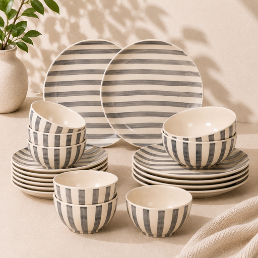 ceramic-kitchen-noir-ivory-stripe-signature-dining-set-dinner-plates-quarter-plates-sweet-bowls