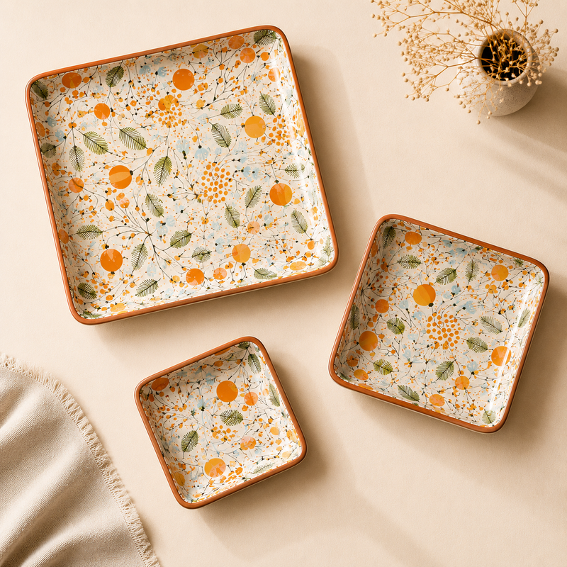 ceramic-kitchen-the-orange-floral-meadow-platter-set