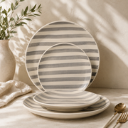 ceramic-kitchen-noir-ivory-stripe-dinner-quarter-plates-collection