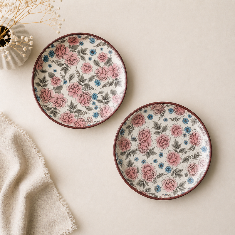 ceramic-kitchen-vintage-bloom-floral-flat-plates-set-of-2-8-inch