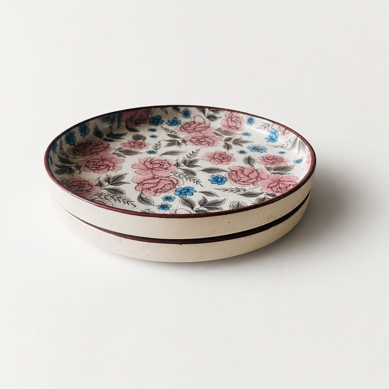 ceramic-kitchen-vintage-bloom-floral-flat-plates-set-of-2-8-inch