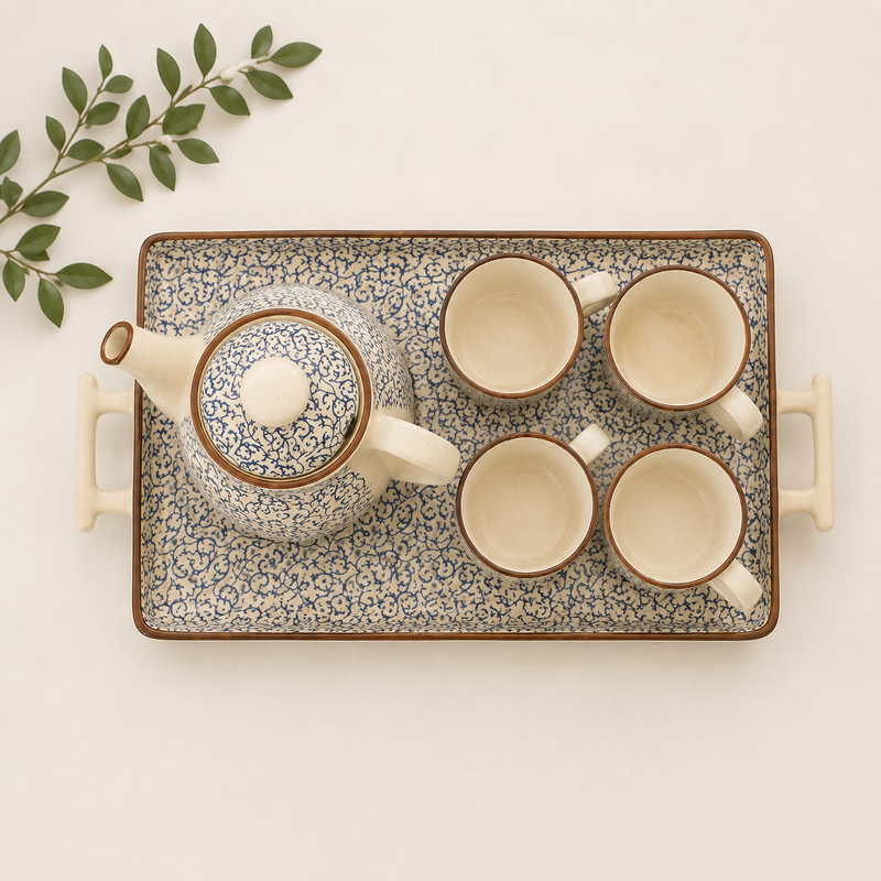 ceramic-kitchen-ivory-vine-tea-pot-set