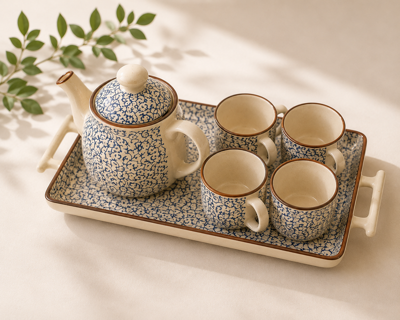 ceramic-kitchen-ivory-vine-tea-pot-set