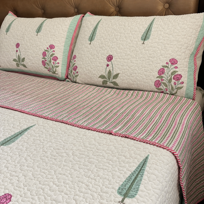 aenak-light-magenta-floral-handblock-reversible-quilted-bedcover-set-105x108