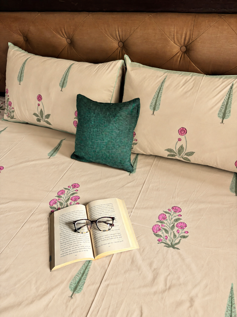 aenak-light-magenta-handblock-premium-cotton-bedsheet-set-beige-base