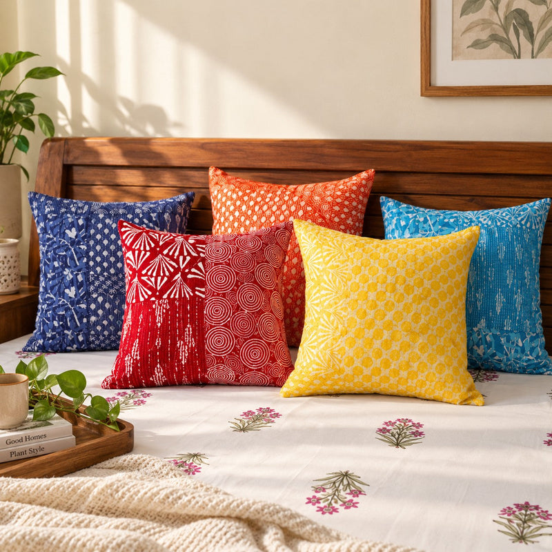 local-kala-colors-of-joy-kantha-stitched-cushion-covers-set-of-5