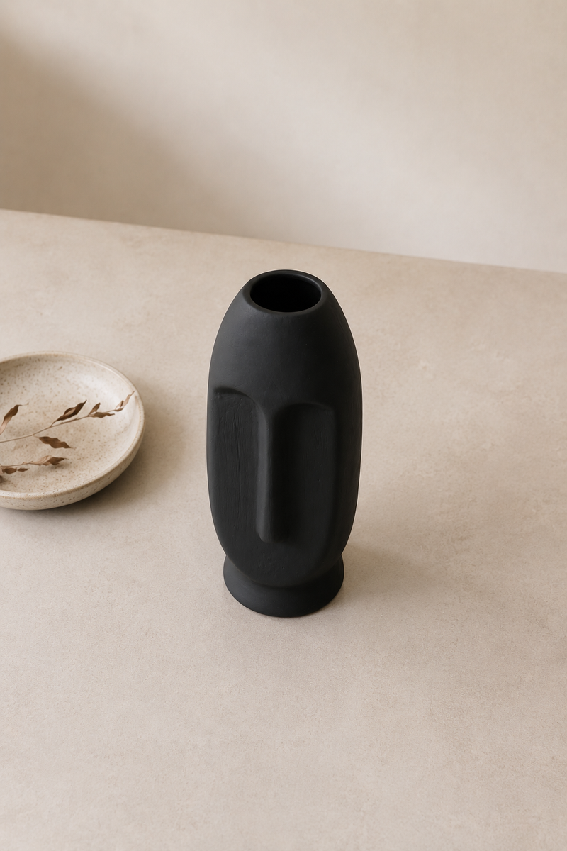 ceramic-kitchen-black-white-vase-set