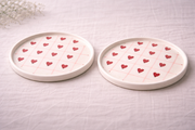Love Grid Ceramic Dinner Plate