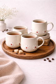 Ivory Daisy Love Ceramic Coffee Mug