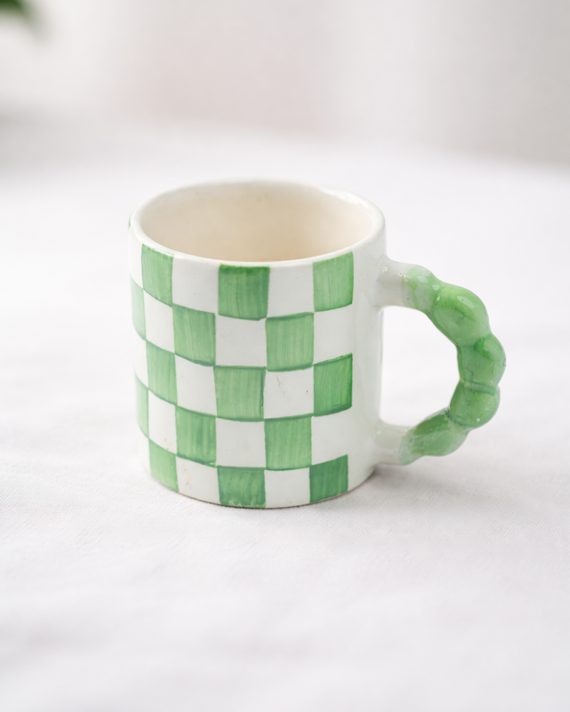 nurture-india-ghingham-checkerboard-print-green-mug