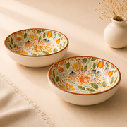 ceramic-kitchen-the-orange-floral-meadow-serving-bowl