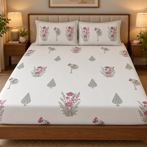 aenak-green-ashoka-handblock-printed-premium-cotton-set-bedsheet