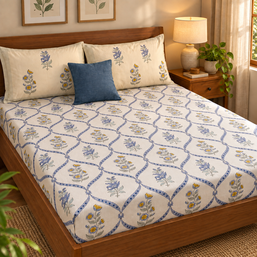 aenak-blue-periwinkle-handblock-printed-premium-cotton-bedsheet-setbeige-base