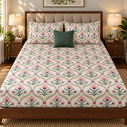 aenak-pink-green-cotton-bud-handblock-printed-premium-cotton-set-bedsheet