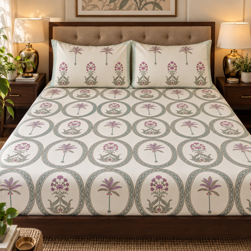 aenak-lilac-palm-handblock-printed-premium-cotton-set-bedsheet